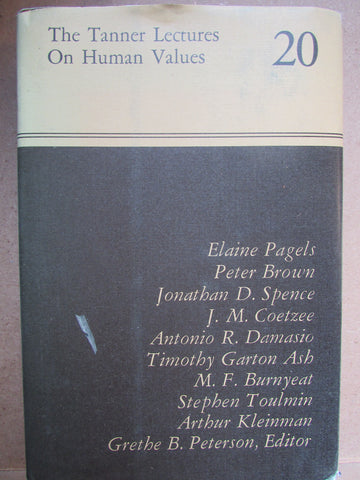 The Tanner Lectures On Human Values: 20