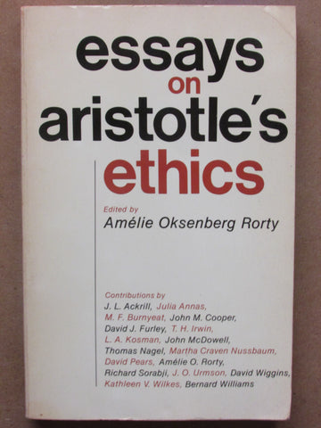 Essays on Aristotle's Ethics