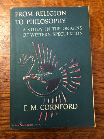 From Religion to Philosophy: a Study in the Origins of Western Speculation