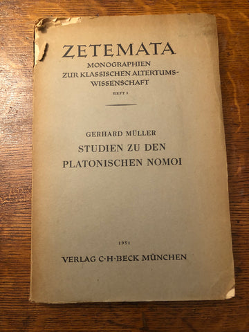 Studien zu den Platonischen Nomoi