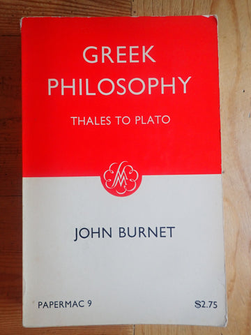 Greek Philosophy: Thales to Plato