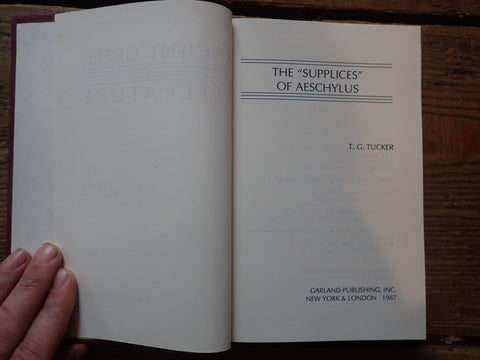 The "Supplices" Of Aeschylus