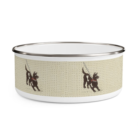 Cave Canem Enamel Water Bowl