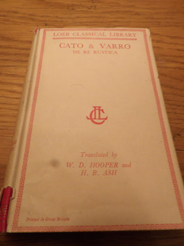 Cato and Varro: De Re Rustica [Loeb]