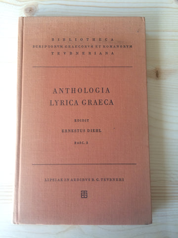 Anthologia Lyrica Graeca [Diehl]: Fasc. 3