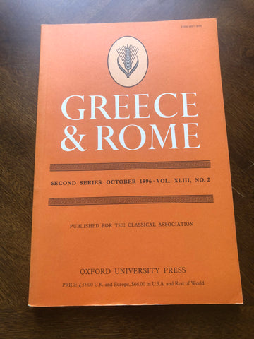 Greece and Rome (October 1996)