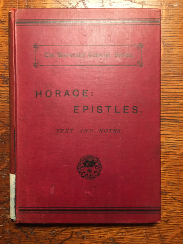 Horace: Epistles. [Plaistowe and Shipham]