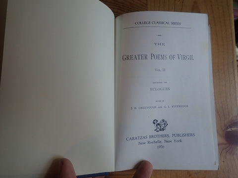 The Greater Poems of Virgil, Vol. II, Containing the Eclogues
