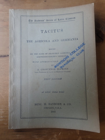 Tacitus: The Agricola and the Germania