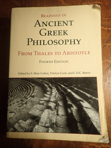 Readings in Ancient Greek Philosophy From Thales to Aristotle