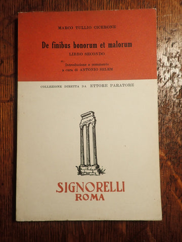 Marco Tullio Cicerone: De Finibus Bonorum et Malorum, Libro Secondo