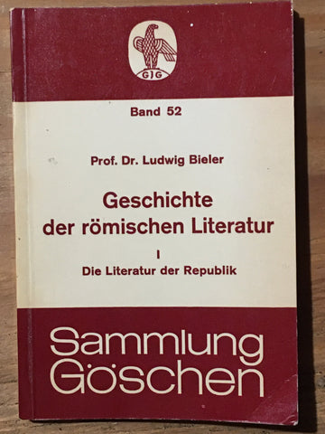 Geschichte der römischen Literatur: Die Literatur der Republik