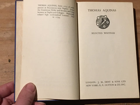 Thomas Aquinas: Selected Writings
