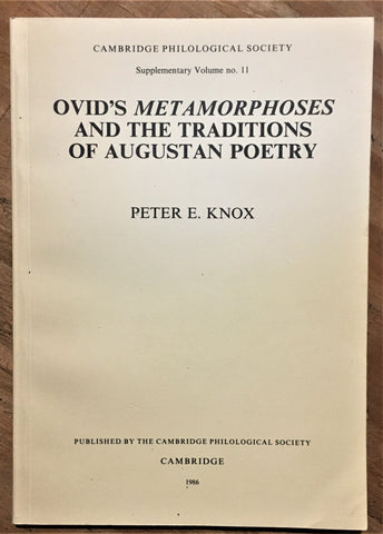 Ovid's Metamorphoses and the Traditions of Augustan Poetry