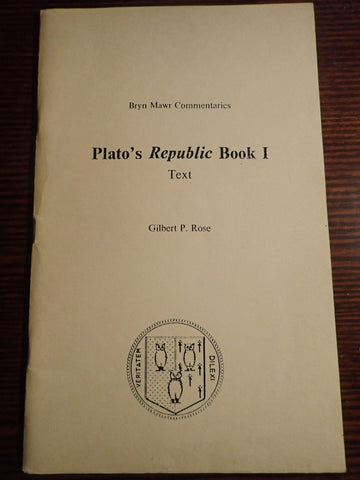 Plato's Republic Book 1 (Bryn Mawr Commentaries)