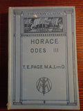 Horace Odes III (Elementary Classics)