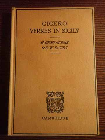 Cicero: Verres in Sicily