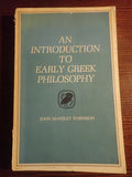 An Introduction to Early Greek Philosophy