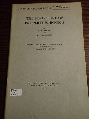 The Structure of Propertius Book 2